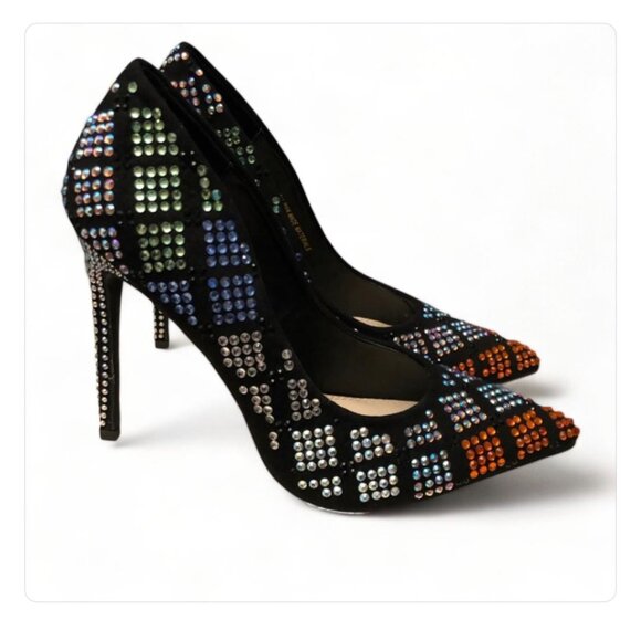 Vigo fiore multicolored rhinestone heels size 8.5 MSRP $99 - Picture 5 of 5